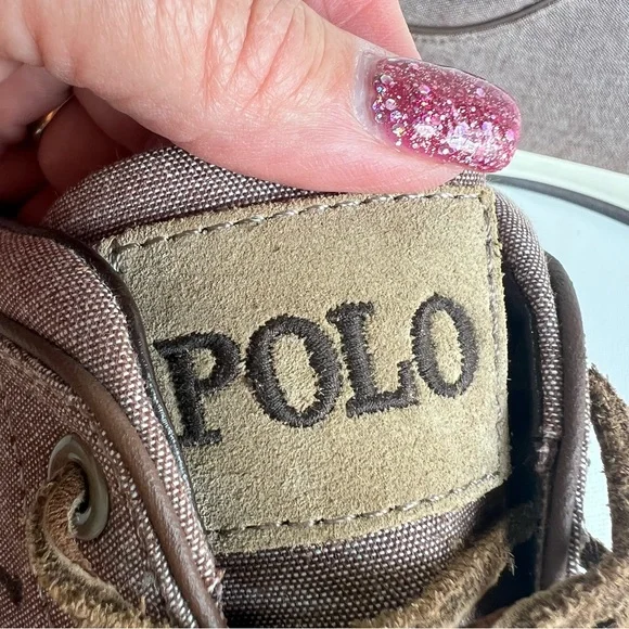 Polo Ralph Lauren Men’s Faxon Canvas Sneaker • Size 13D • Brown • Casual - Picture 2 of 14